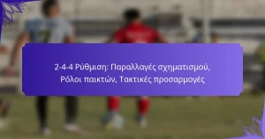 2-4-4 Ρύθμιση: Παραλλαγές σχηματισμού, Ρόλοι παικτών, Τακτικές προσαρμογές