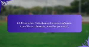 2-4-4 Στρατηγικές Ποδοσφαίρου: Διατήρηση σχήματος, Εκμετάλλευση αδυναμιών, Αντεπίθεση σε απειλές