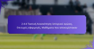 2-4-4 Τακτική Ανασκόπηση: Ιστορικοί αγώνες, Επιτυχείς εφαρμογές, Μαθήματα που αποκομίστηκαν